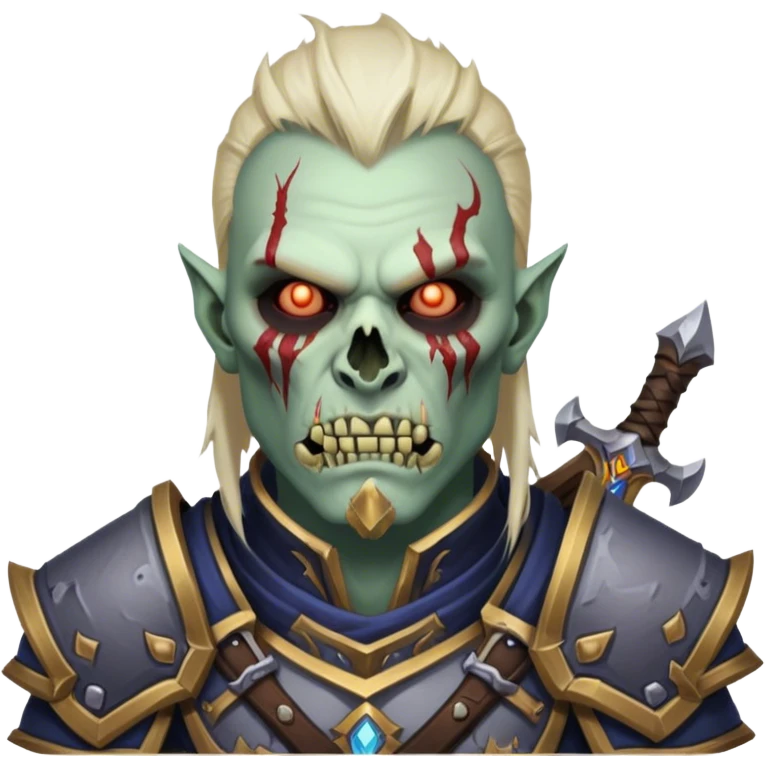 undead male warrior from world of warcraft emoji