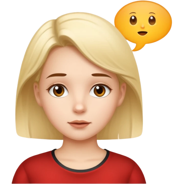 girl speaking german speech bubble emoji
