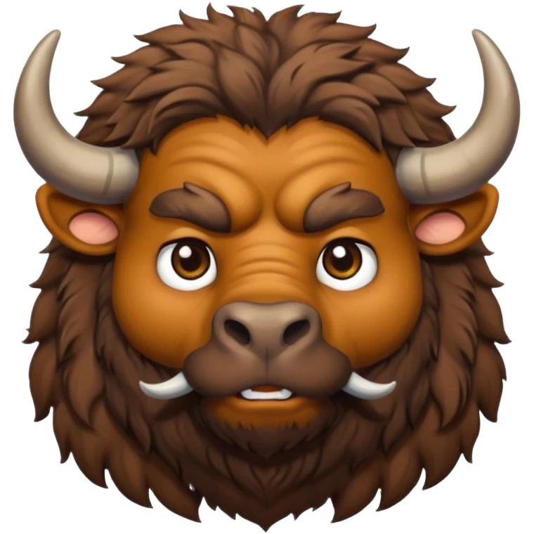bearded buffalo with shirt emoji
