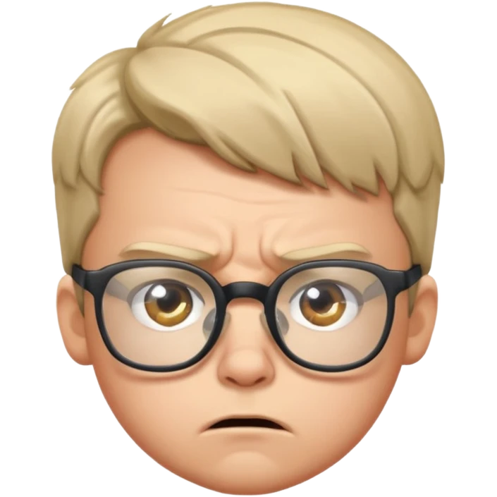 aggressive boy with glasses emoji