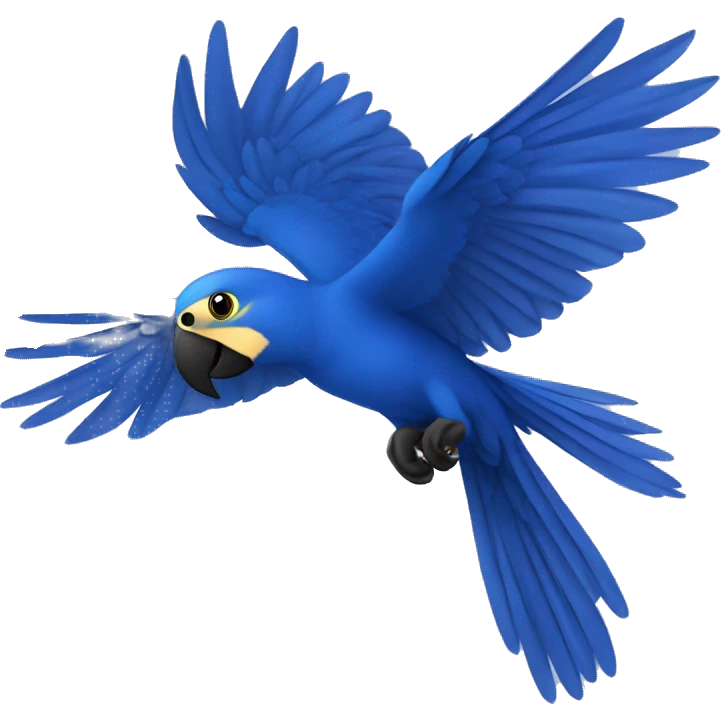 Hyacinth Macaw pair flying emoji