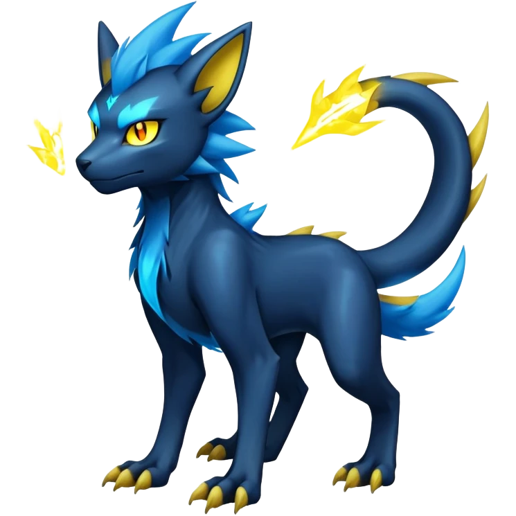 Manectric-Luxray-Draco-Fakémon-hybrid-creature (full body), 4 legs emoji