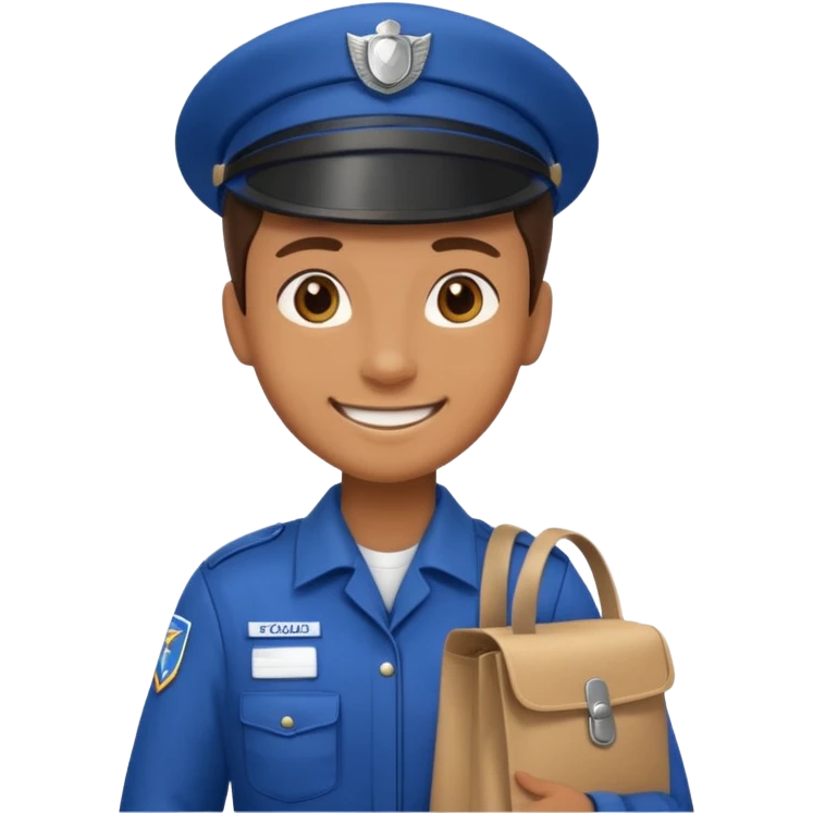 mail carrier with bag emoji