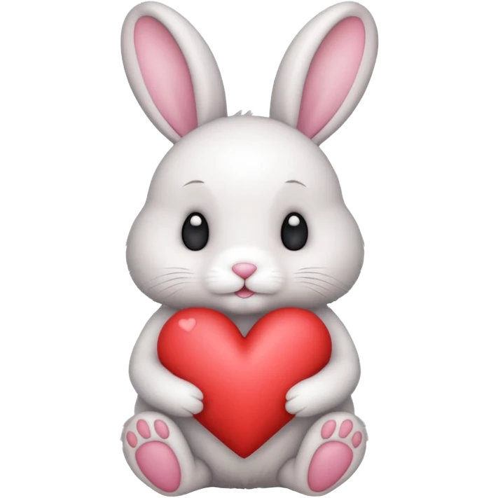 A bunny with a heart emoji
