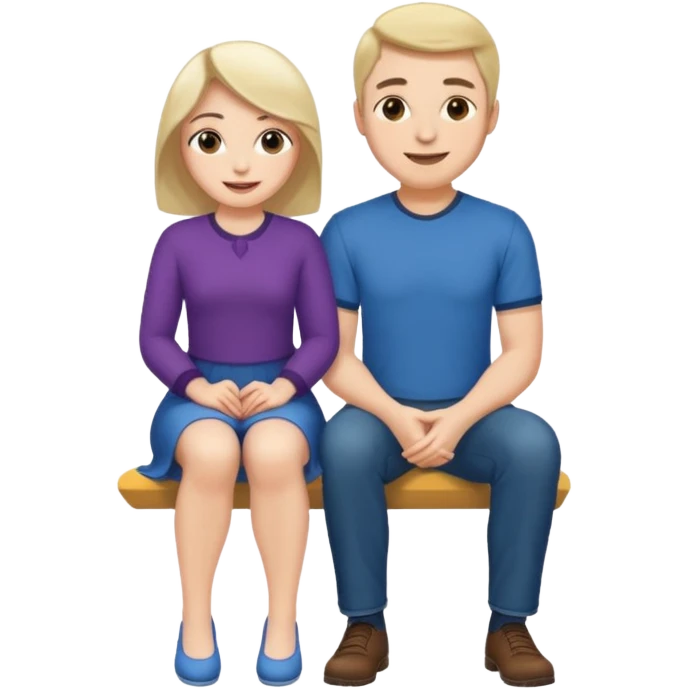 make her with no clothing full body sitting on her knee. And the guy must stand with her.  emoji