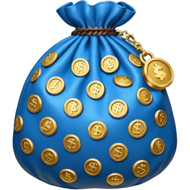blue money bag emoji