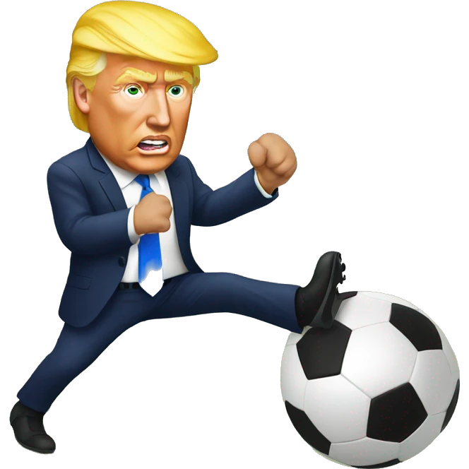 trump playing soccer  emoji