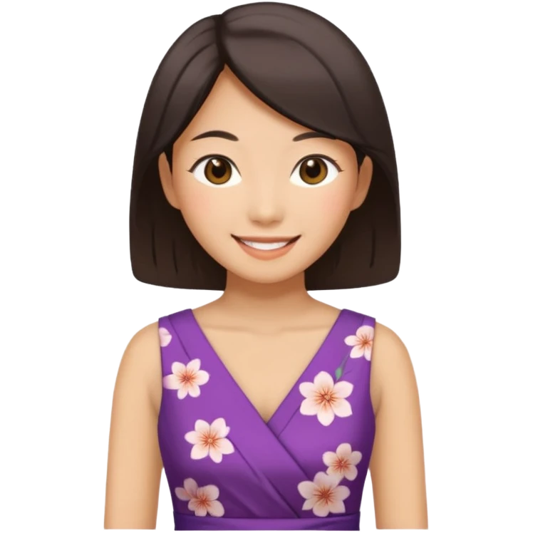 Asian women from japan wearing a dress emoji