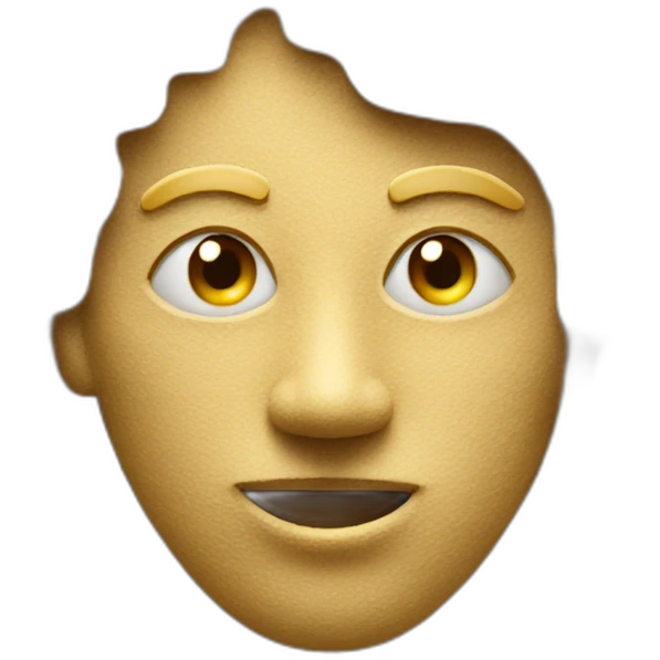 Face made with sand emoji