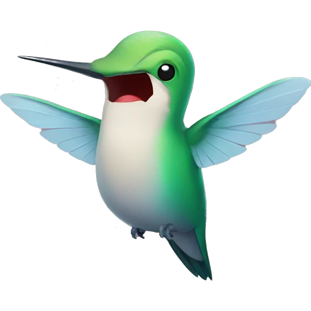 a hummingbird singing emoji