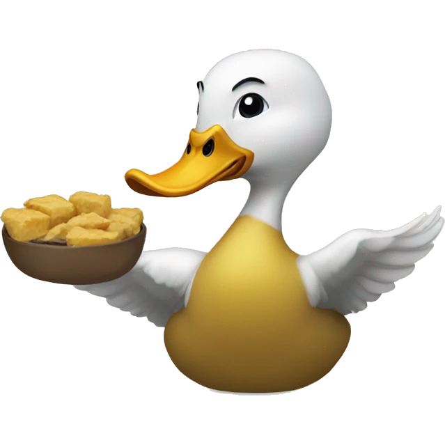 Duck eating brea emoji