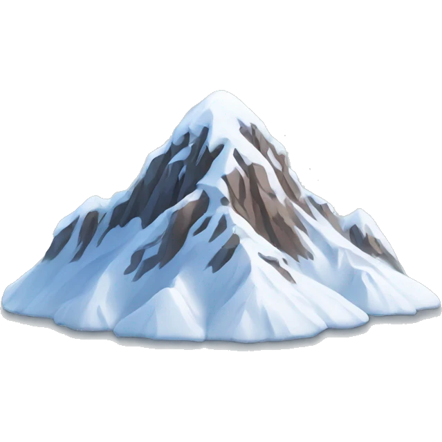 mountain with snow with customer support  emoji