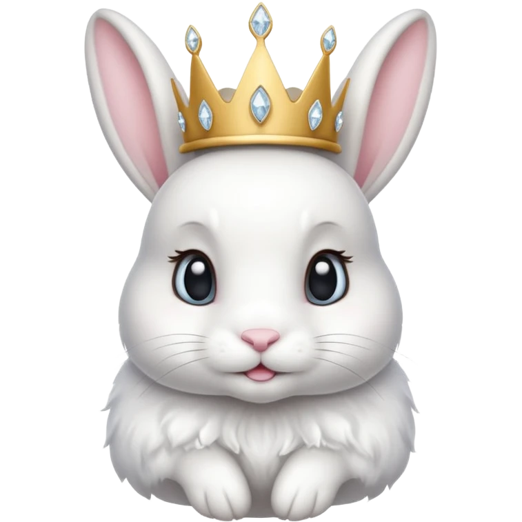 Rabbit King – fluffy white bunny with a small diamond tiara.
 emoji