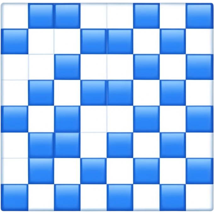 A square blue and check emoji