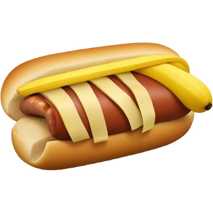 Banana hotdog emoji