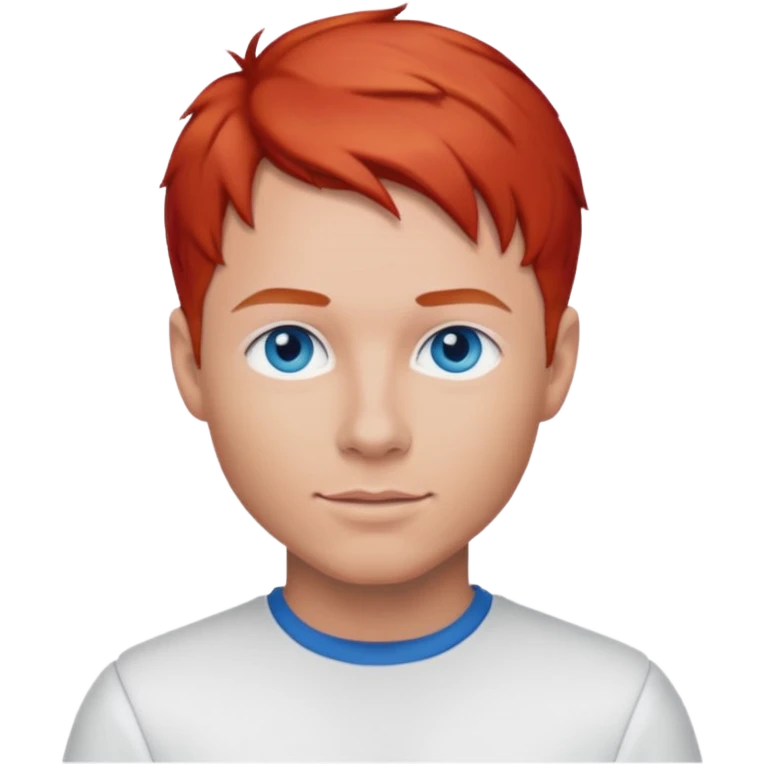 Brian Littrell blue eyes, red hair, white outfit emoji