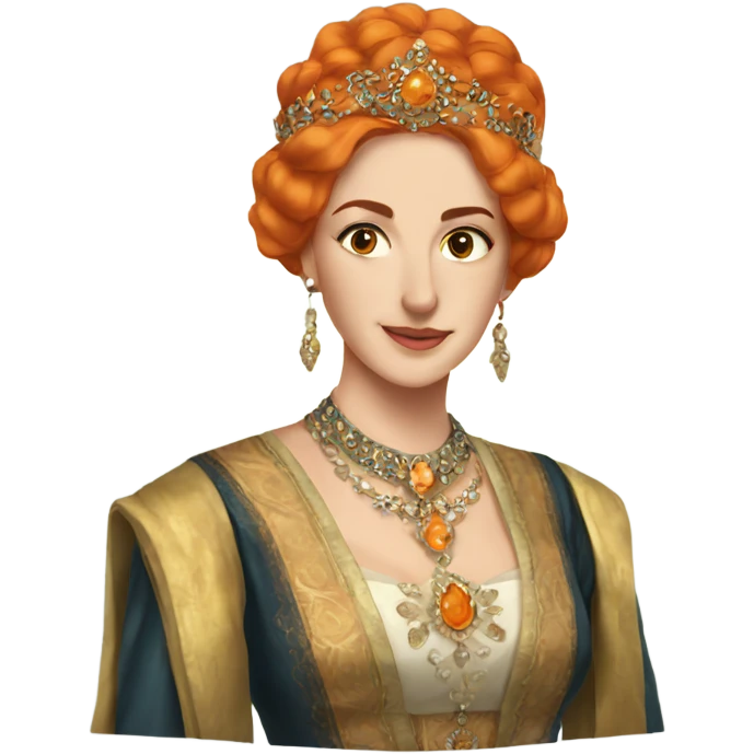 Hurrem Sultan with orange hair emoji