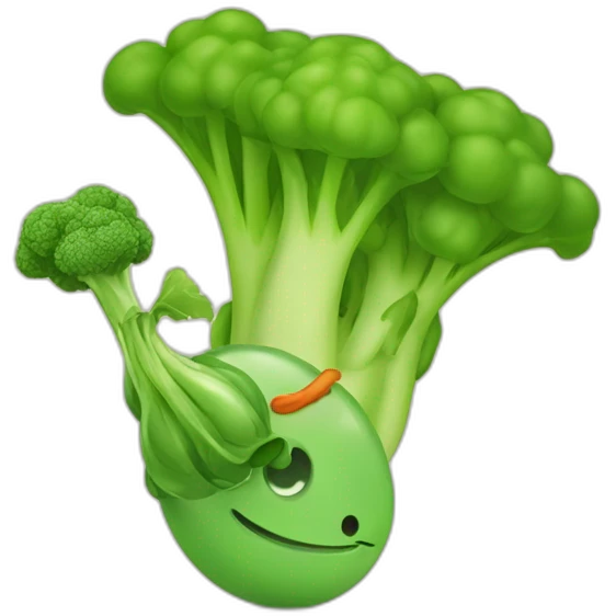 Pea shooter with a brocoli emoji
