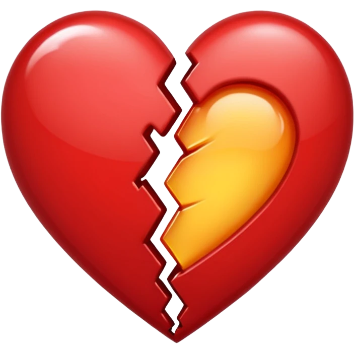 heart broken in half red emoji