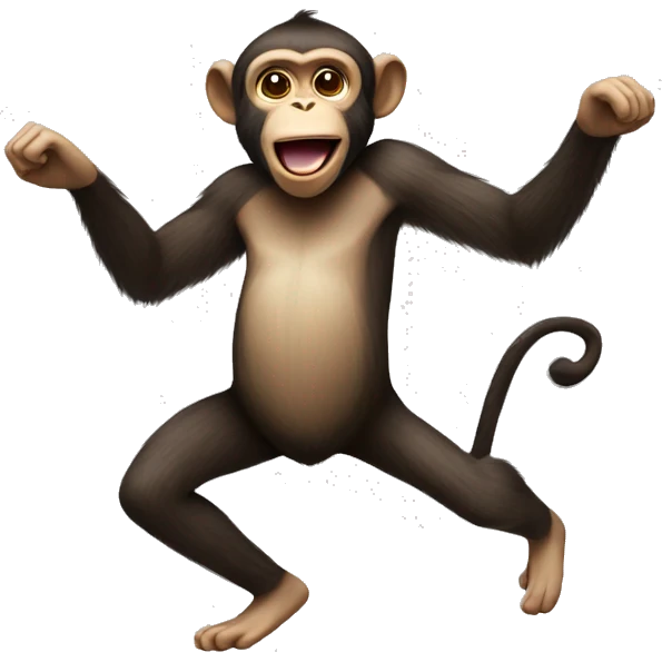 A monkey dancing emoji