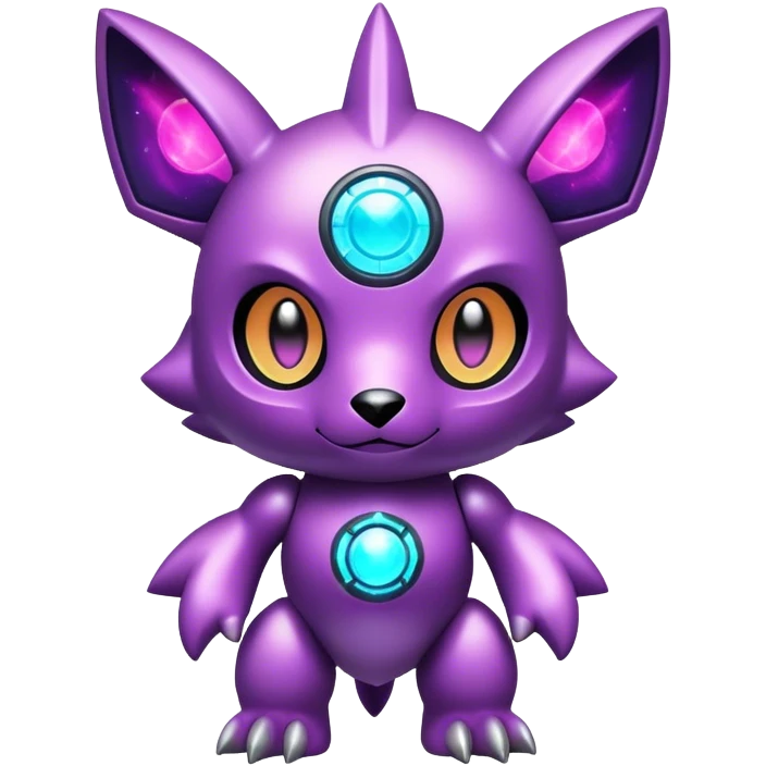 cute kawaii cool edgy futuristic nebula Digimon-Fakemon-animal full body emoji