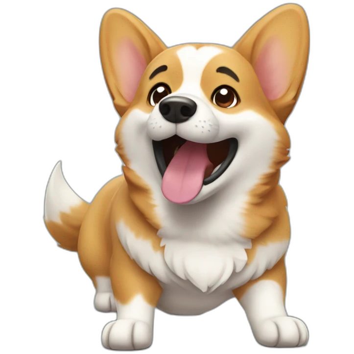 Excited corgi emoji