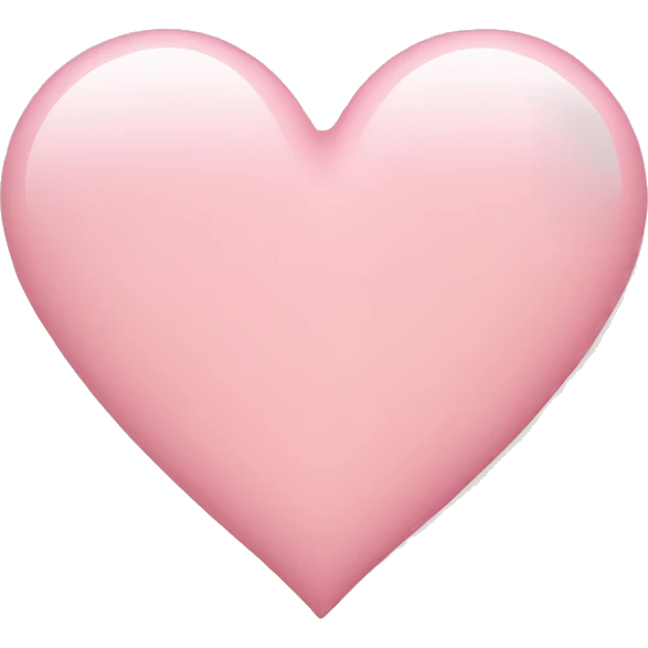 Plain light pink heart emoji