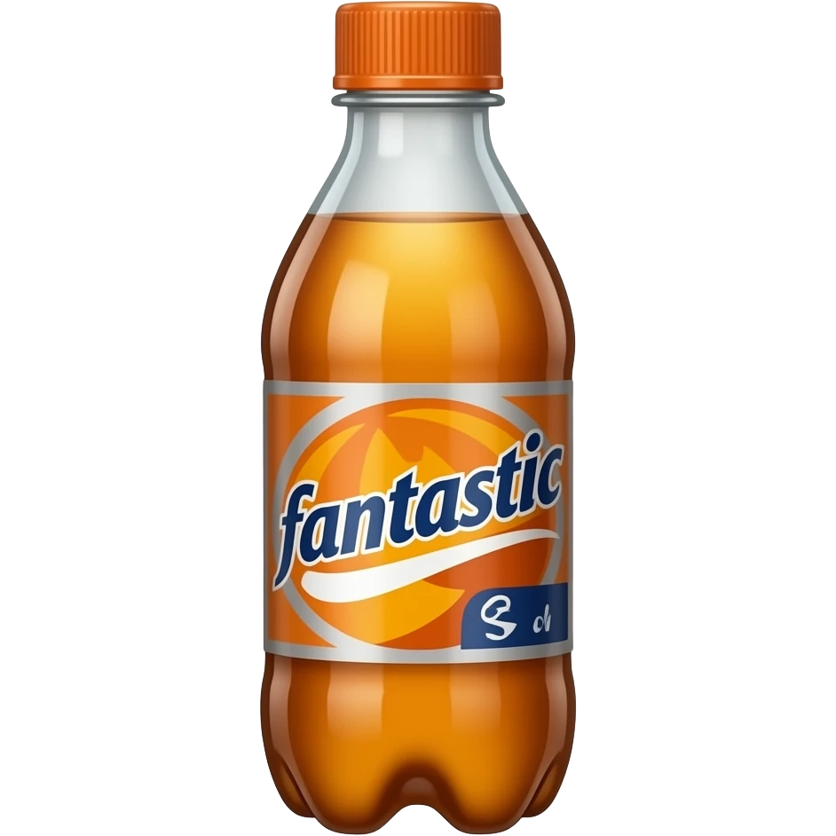 orange soda bottle written on it fantastic emoji