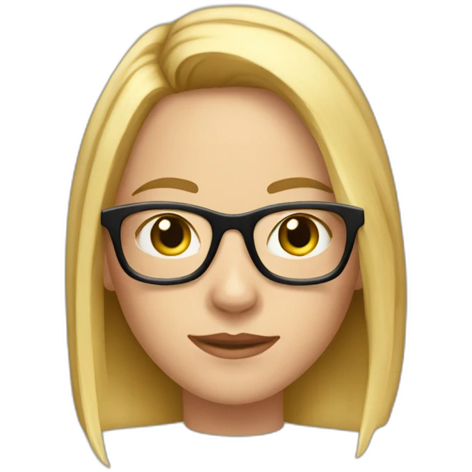 Caucasian-girl-with-glasses-with-paperclips-in-ears emoji
