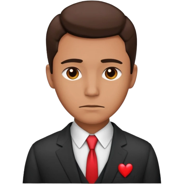 A man Alone in the Valentine's day emoji