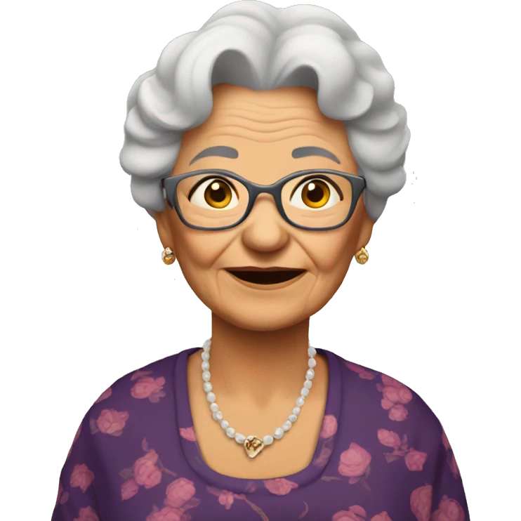 abuela con corona emoji
