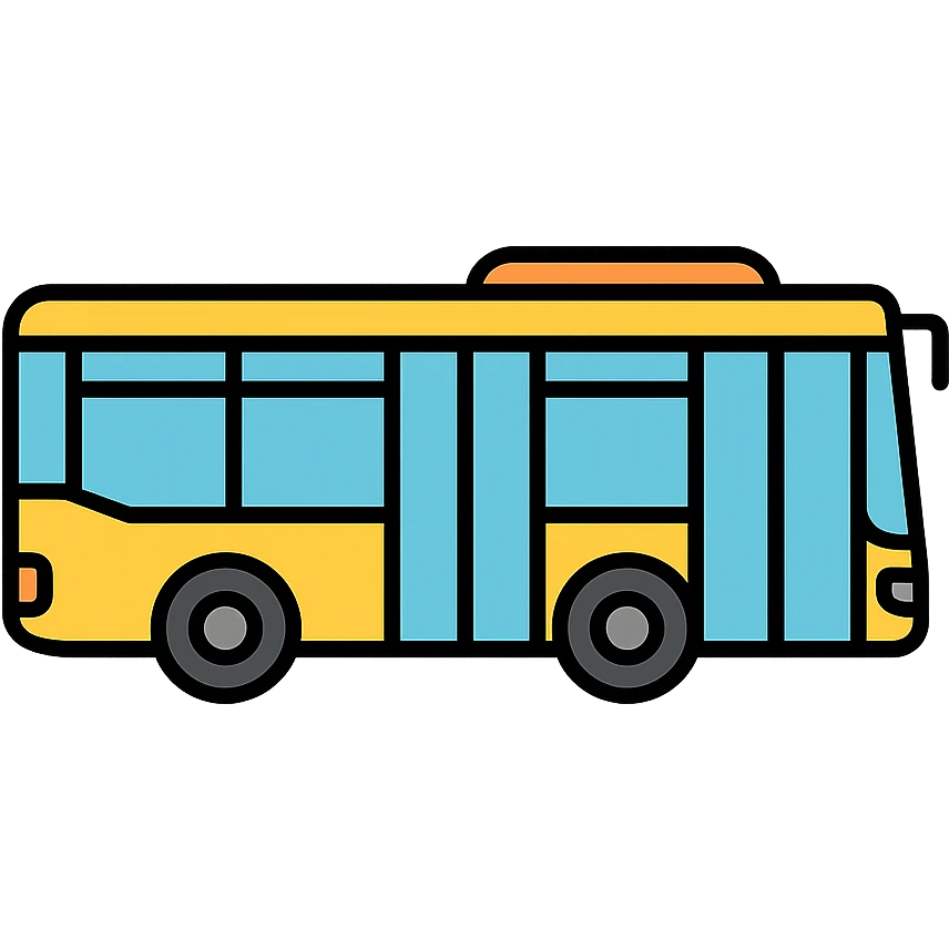Iveco Urbanway 12m city bus, side view, clean and modern, suitable for icon or sticker emoji