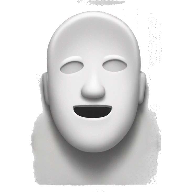 Man’s head with black hair in a lavatory feature emoji