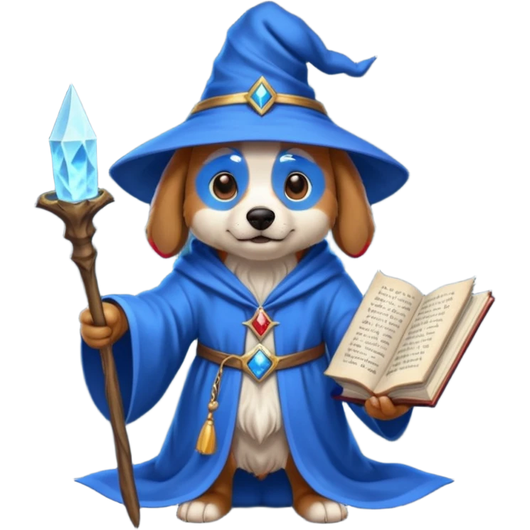 Dog wizard emoji