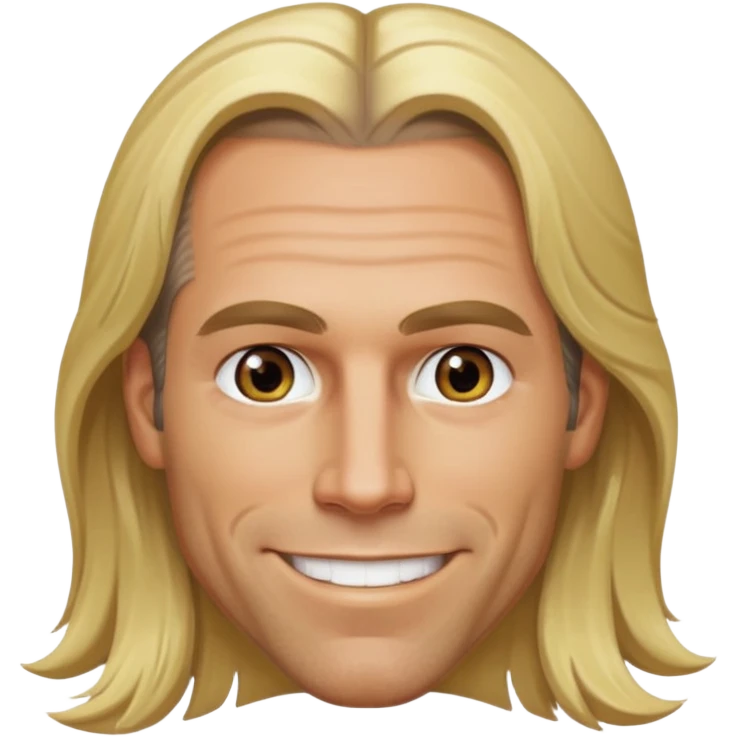 Shawn Michaels with hazel eyes, long blonde hair emoji