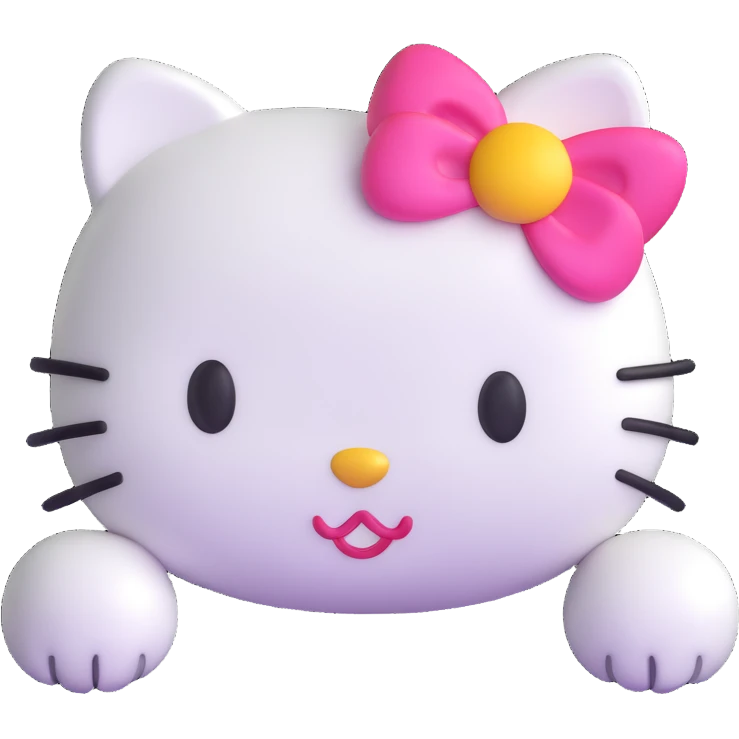 Hello Kitty head emoji