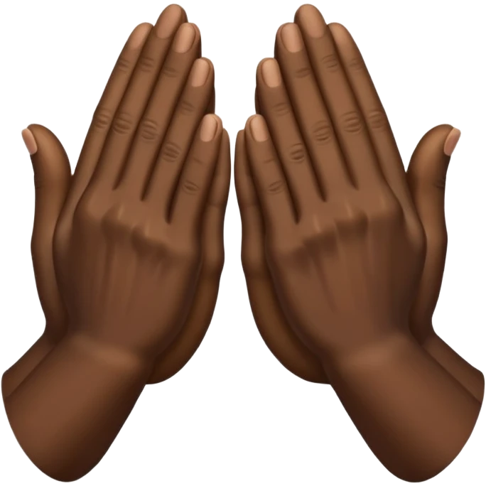 Black praying hands emoji