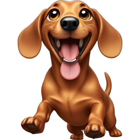 Excited dachshund  emoji