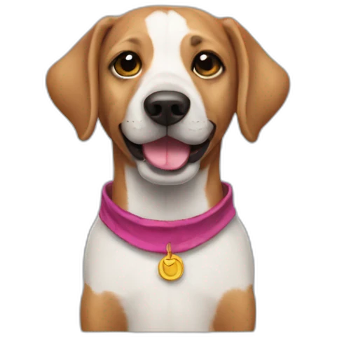 Dog in costum emoji