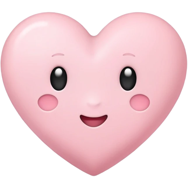 Cute minimalistic heart emoji, soft colors, cozy style emoji