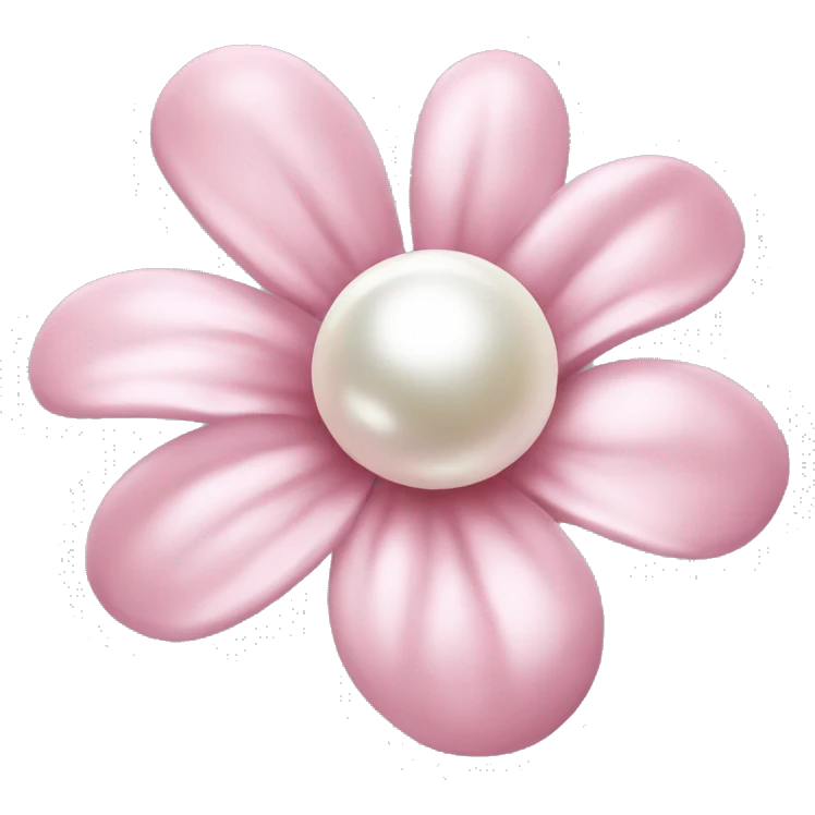 Pearl light pink flower emoji