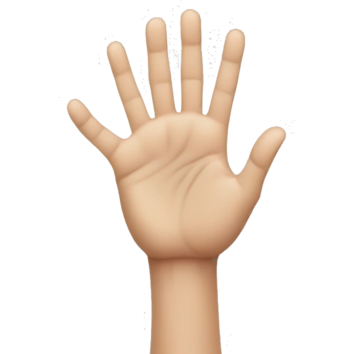 hand touching
 emoji