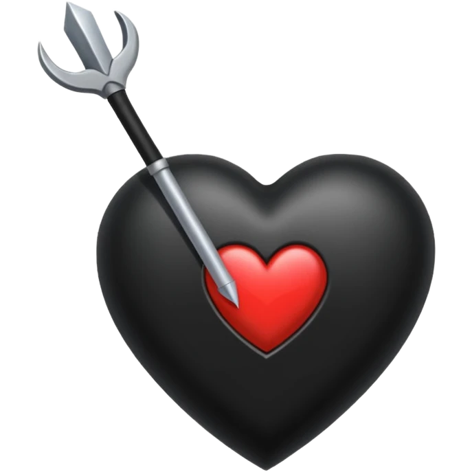Corazón negro con una flecha emoji