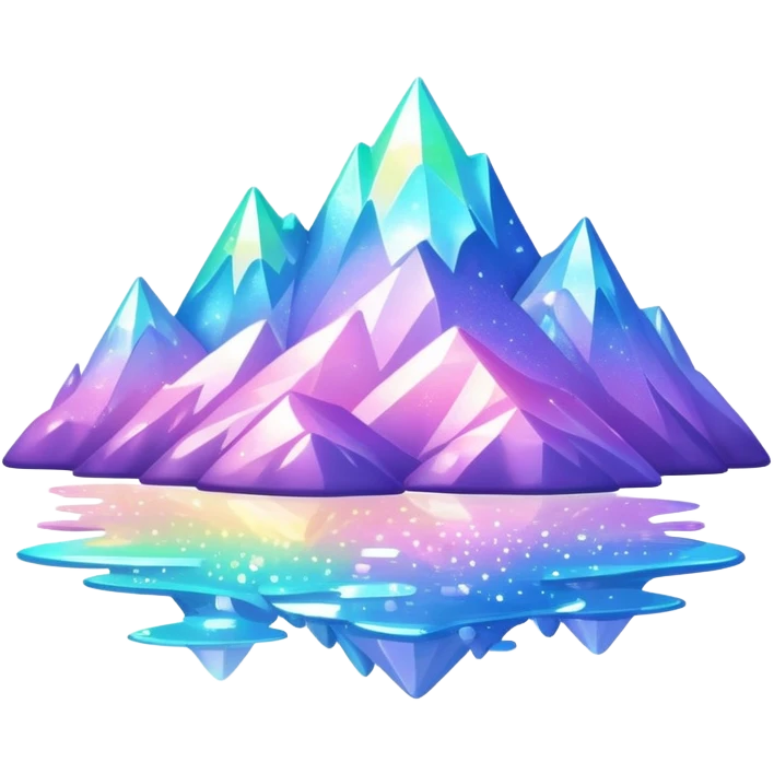 Iridescent glistening glossy sparkly shiny glittery scenery  emoji