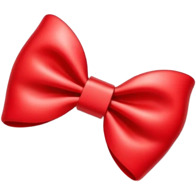cute red hair clip with bow design emoji