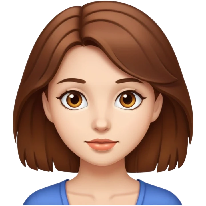 beautiful girl with brown hair emoji