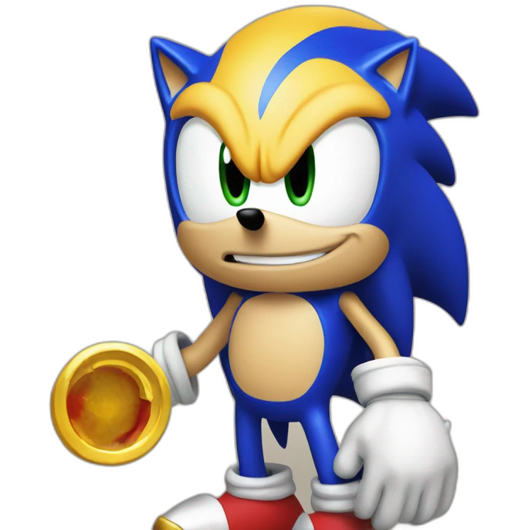sonic con un letrero que diga Mateo emoji