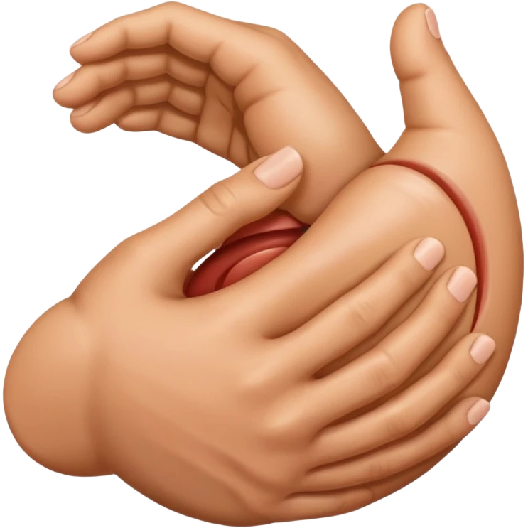 Palm in the stomach emoji