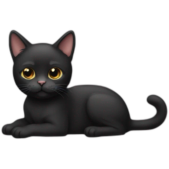 Cat black emoji