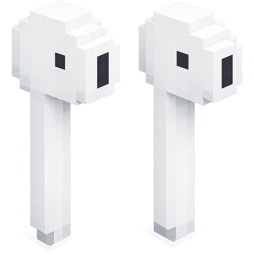white EarPods headphones with a sleek matte look and soft glow emoji